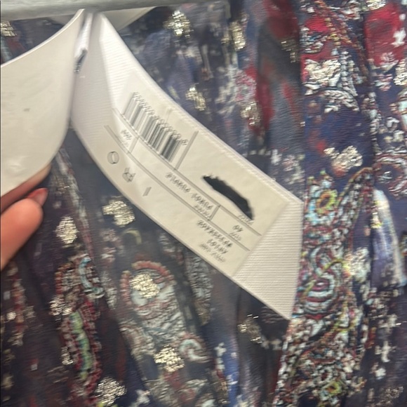 IRO SILK  Metalic Skage Ruffle-Trim Midi Dress Sz M - Picture 4 of 10